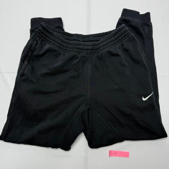 Nike Black Fleece Joggers Sweatpants Size M Men’s - Picture 2 of 6